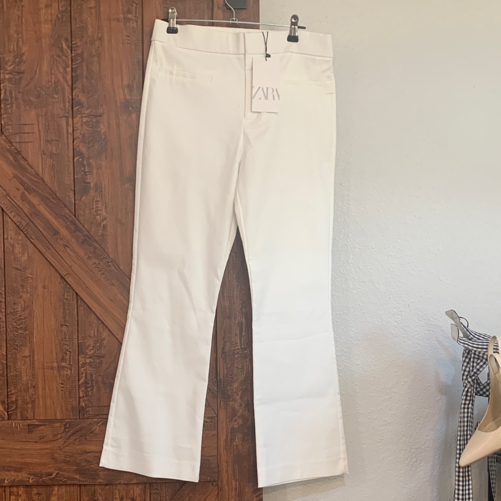 Zara Crisp White Trousers